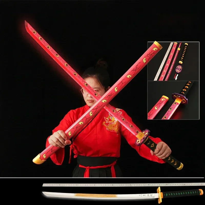Demon Slayer Anime Katana Nichirin lame en bois Led