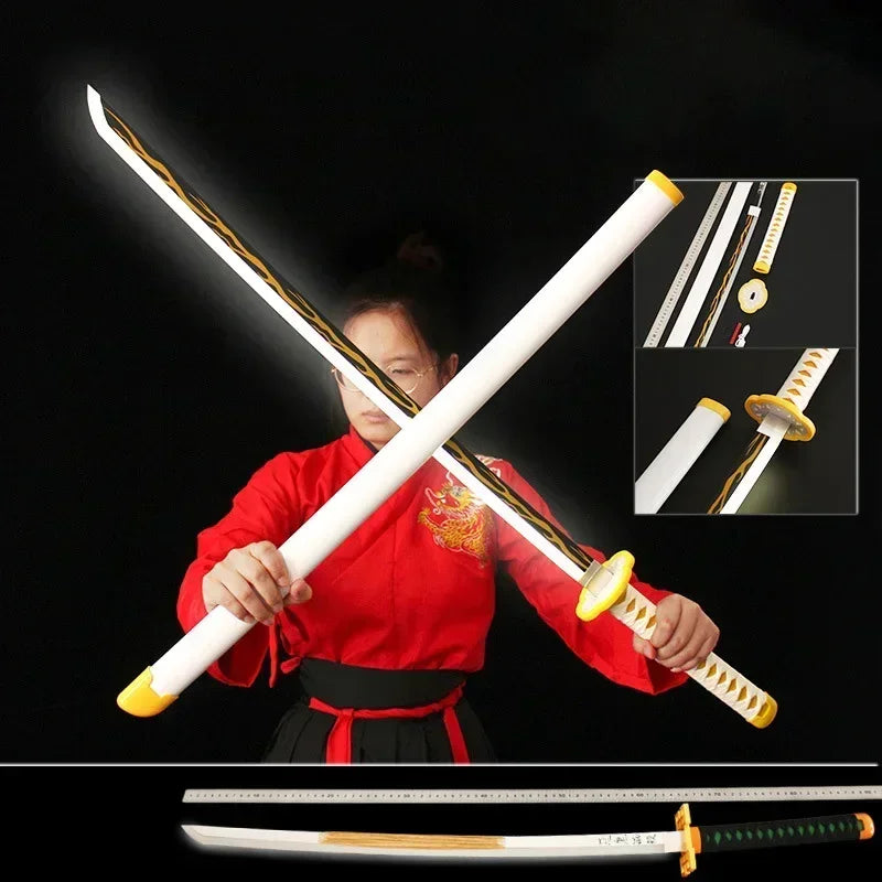 Demon Slayer Anime Katana Nichirin lame en bois Led