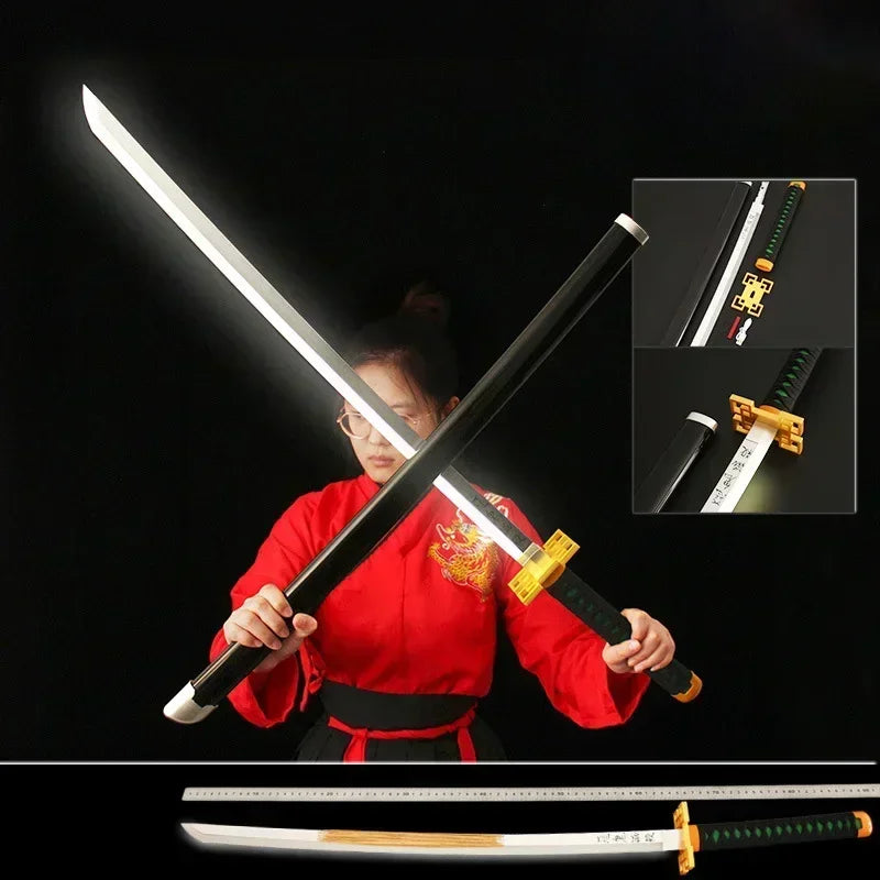 Demon Slayer Anime Katana Nichirin lame en bois Led